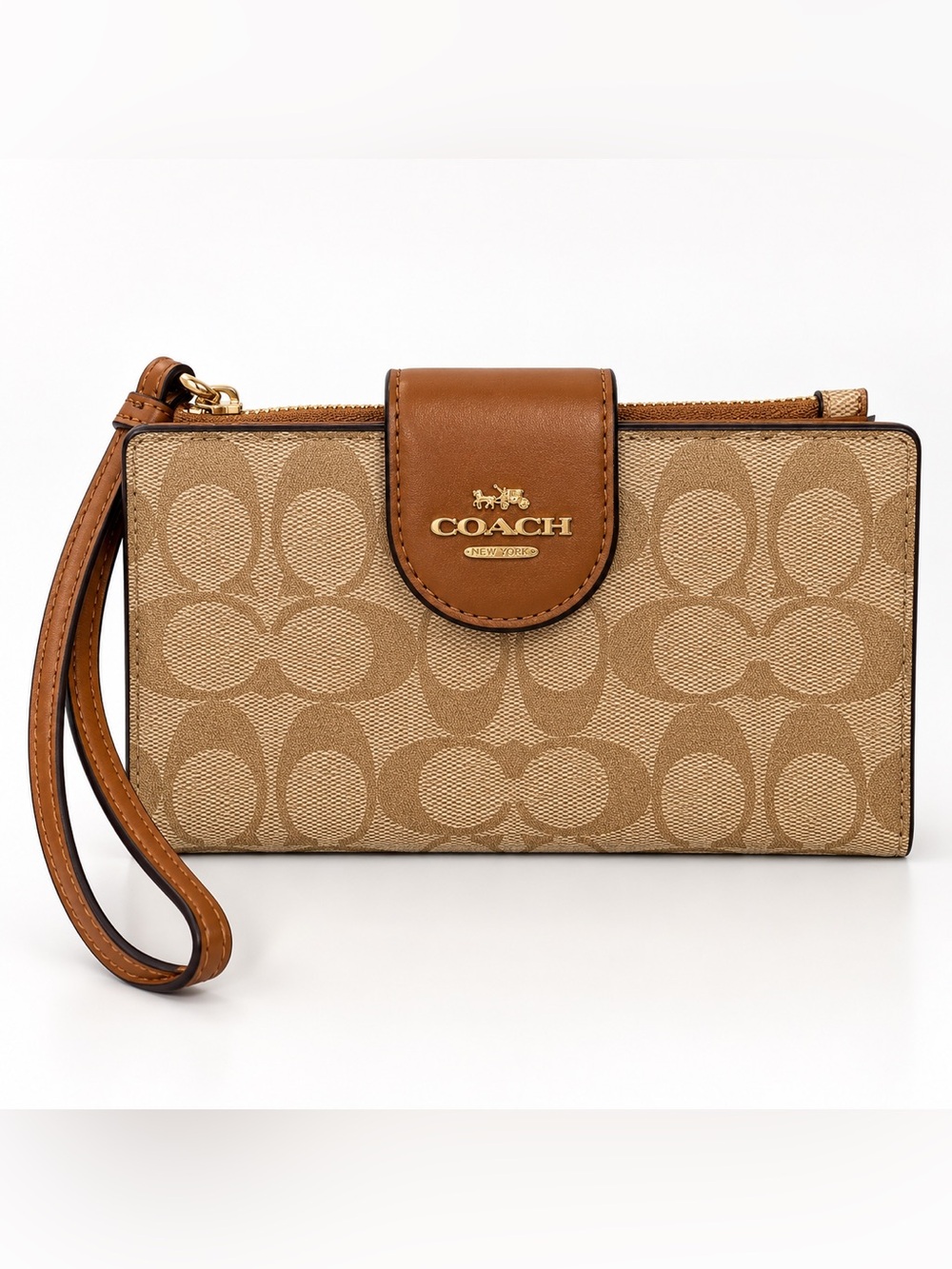 Coach Tech Phone Wallet C2874 Signature Canvas